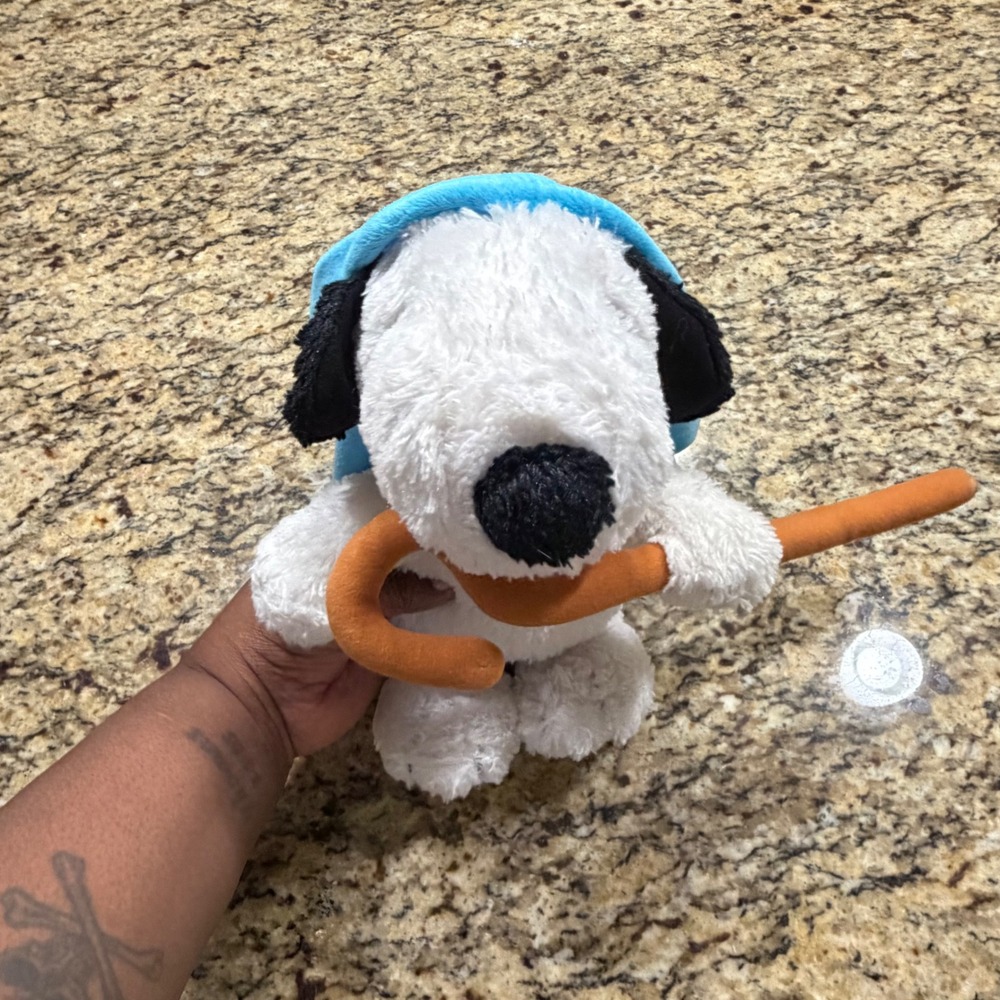 DaySpring Peanuts Snoopy Shepherd Nativity Plush Blue White Holiday 11 Inch